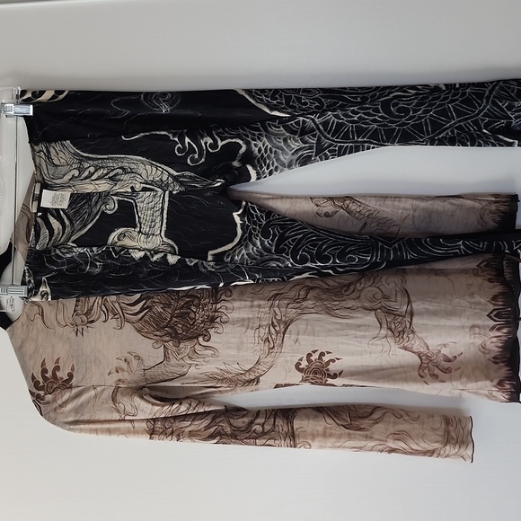 Jean Paul Gaultier Hand Dragon Tattoo Leggings